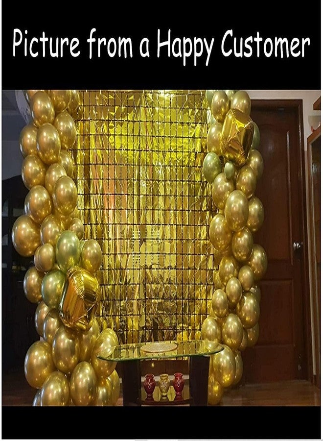 ASTRELLA ستارة أستريلا ذهبية مربعة الشكل مزينة بشراشيب، عبوة من قطعتين (ذهبي) - Image 5